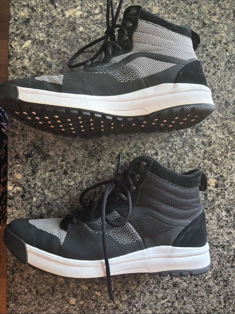 Vans Black and Gray High-Top Sneakers - Picture 5 of 7